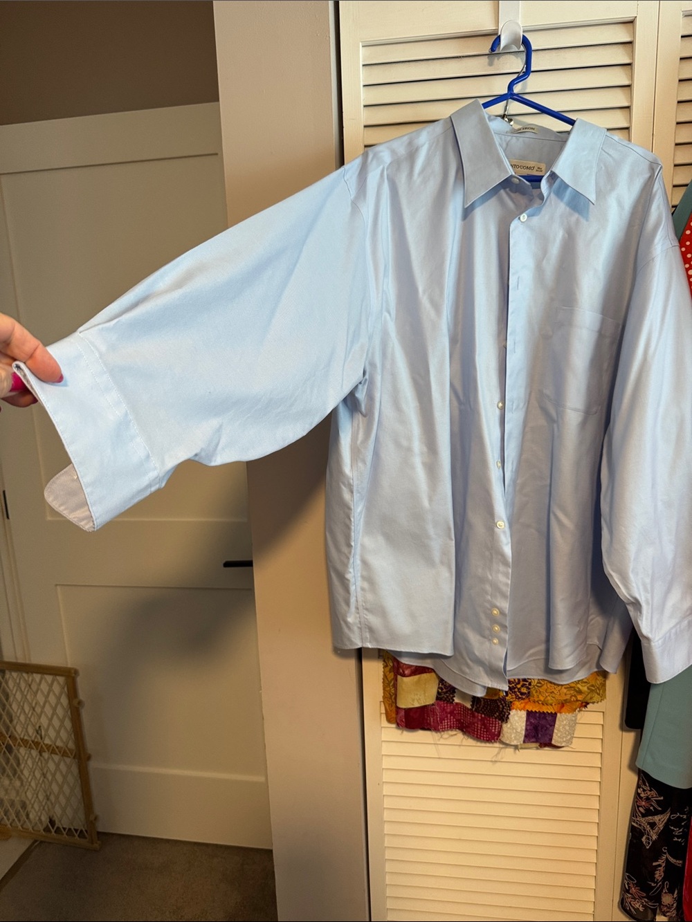 Pronto Uomo Sky Blue Long-Sleeve Dress Shirt